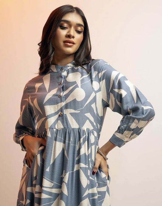 DAISY STREET PRINTED MAXI DRESS