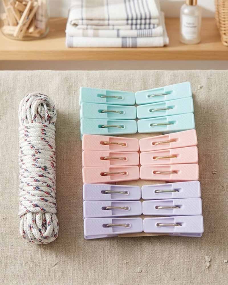 CLOTHES CLIPS WITH ROPE