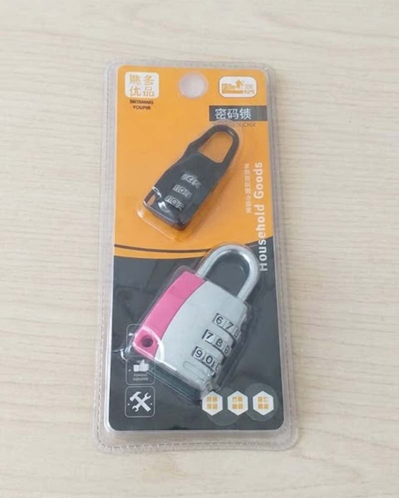3-Digit Combination Padlock Set