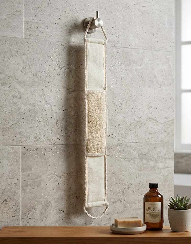 EXFOLIATING SHOWER BACK SCRUBBER
