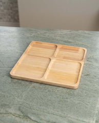 WOODEN DIVIDED SERVING TRAY