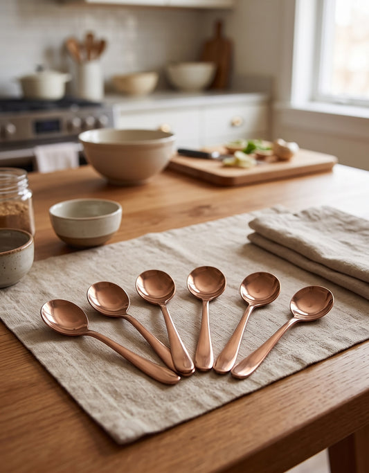 Gold Soup Spoon - Stainless Steel - 6pcs
