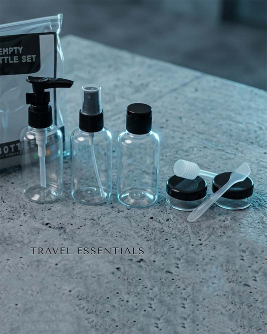 TRAVEL ESSENTIALS BOTTLE SET