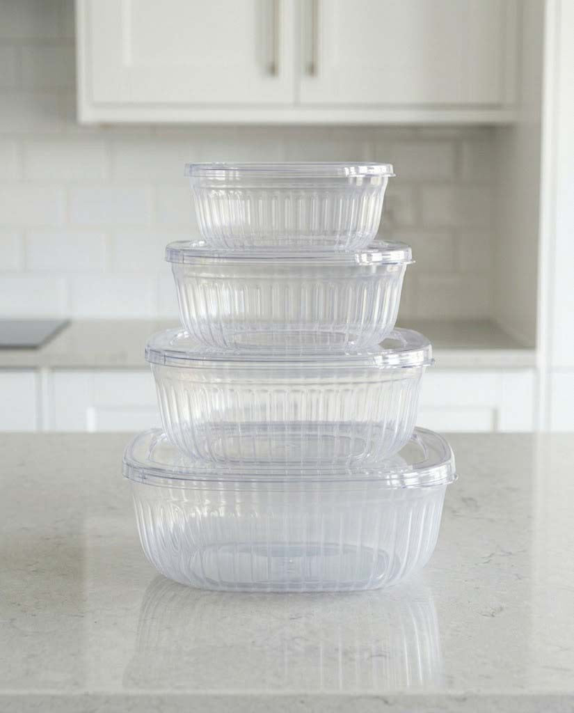 Transparent Kitchen Storage Containers 4pcs