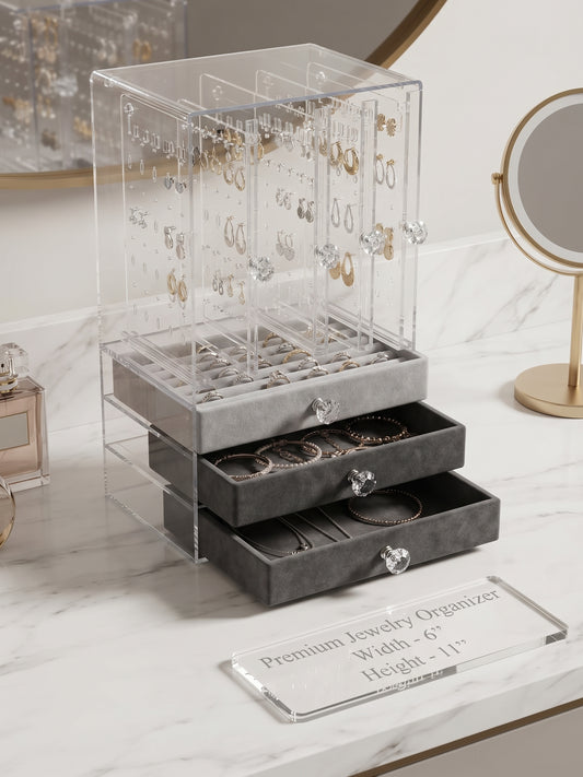 Transparent Jewelry Makeup Organizer