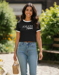 AMANI PRINTED  CROP T - SHIRT