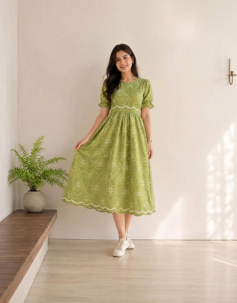 GIVO EMBROIDERED DRESS