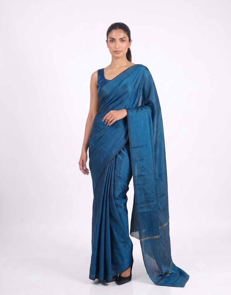 ETHNIC FUSION HANDLOOM SAREE