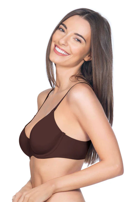 Amante Smooth Moves Bra-BRA10605 Bitter Chocolate