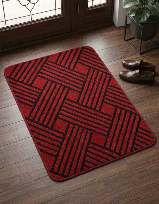 Plush Bath side Mats Non-slip Rectangular Carpet
