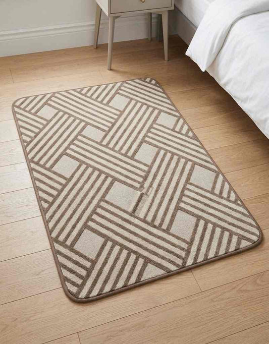 Plush Bath side Mats Non-slip Rectangular Carpet