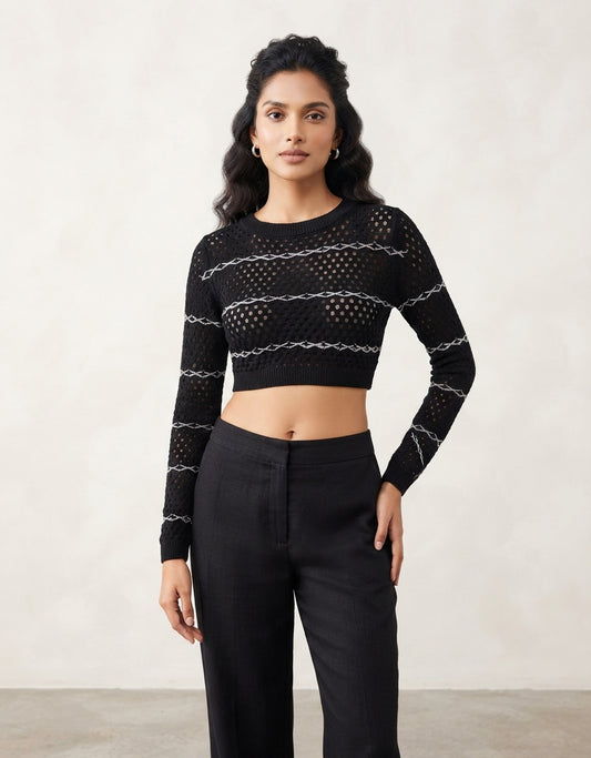 LONG SLEEVE CROP TOP