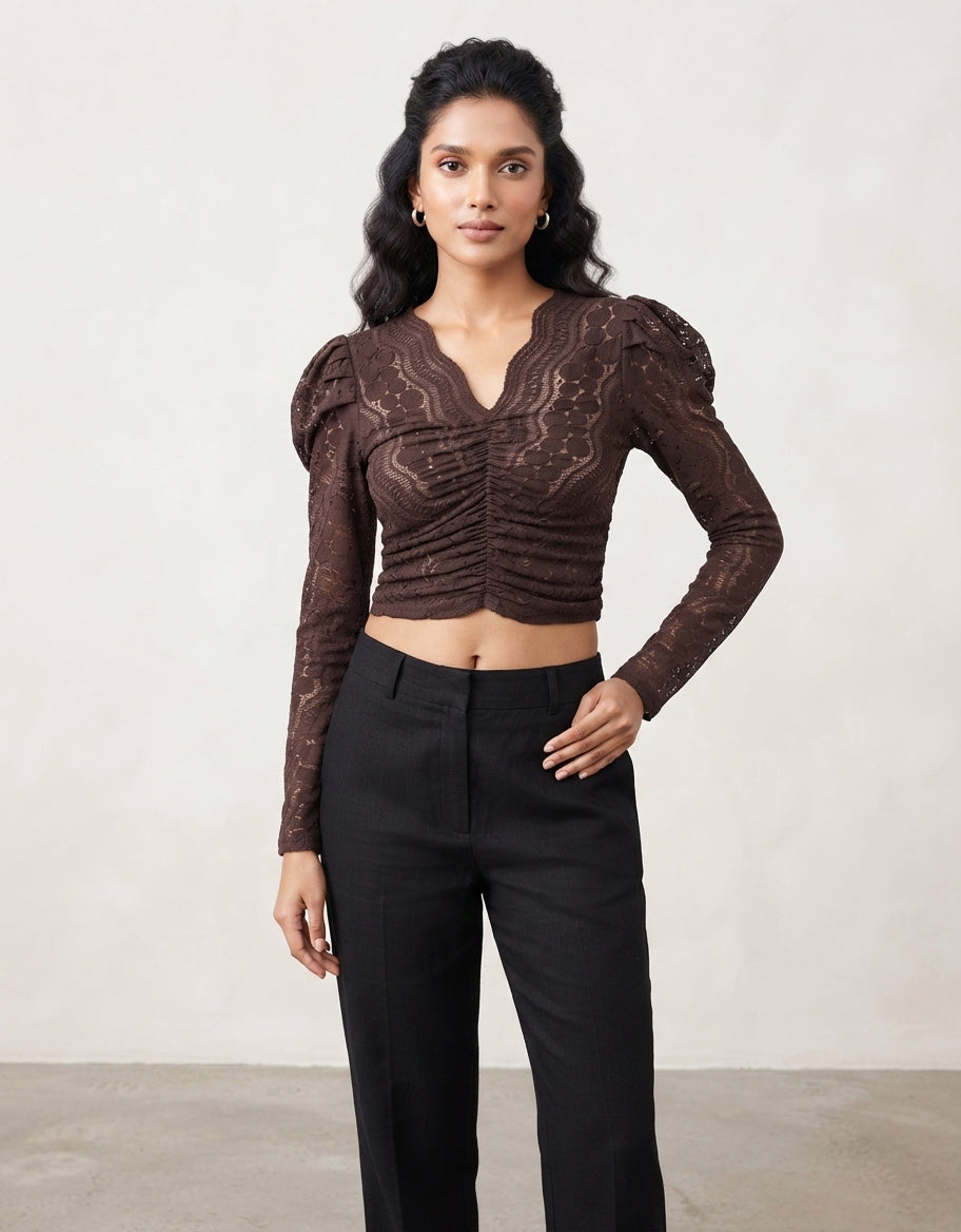 LONG SLEEVE CROP TOP