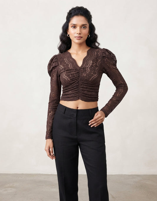 LONG SLEEVE CROP TOP