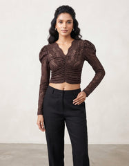 LONG SLEEVE CROP TOP