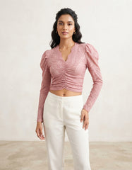 LONG SLEEVE CROP TOP