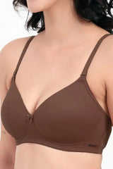 Amante Smooth Charm Bra-BRA10606 Bitter Chocolate