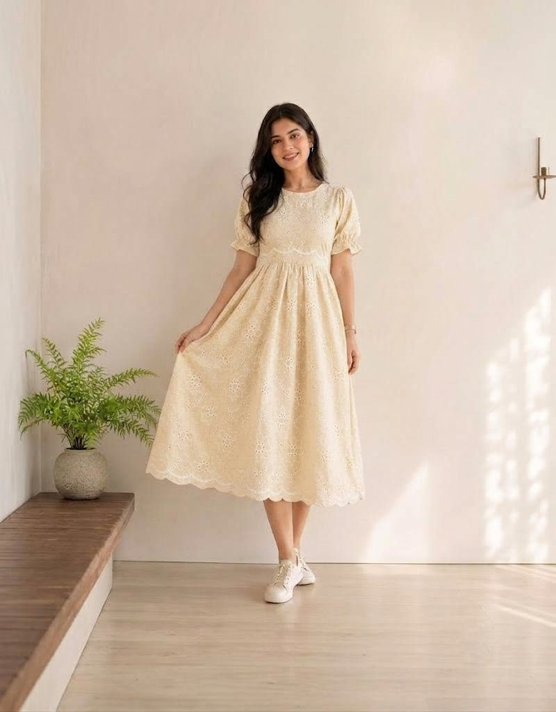 GIVO EMBROIDERED DRESS
