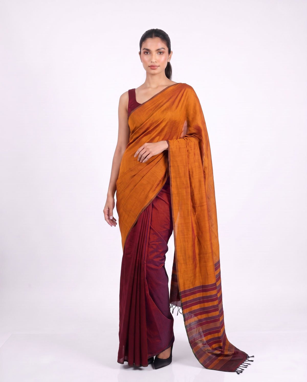 ETHNIC FUSION HANDLOOM SAREE