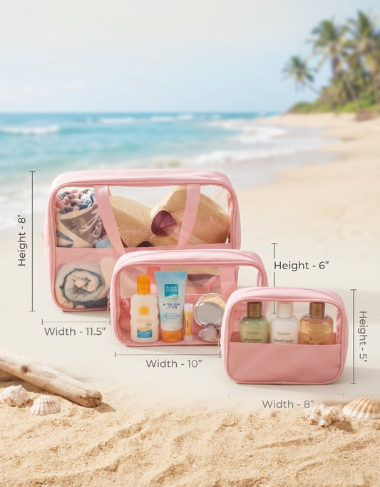 Cosmetic Wash Bag 03 Pcs