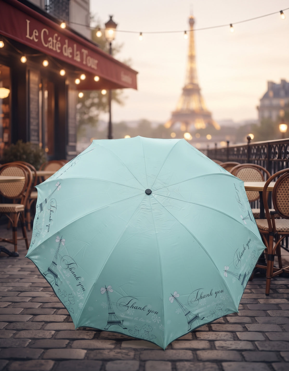 Printed 3 Folding Umbrella