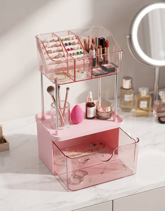 Transparent Makeup & Jewelry Organizer