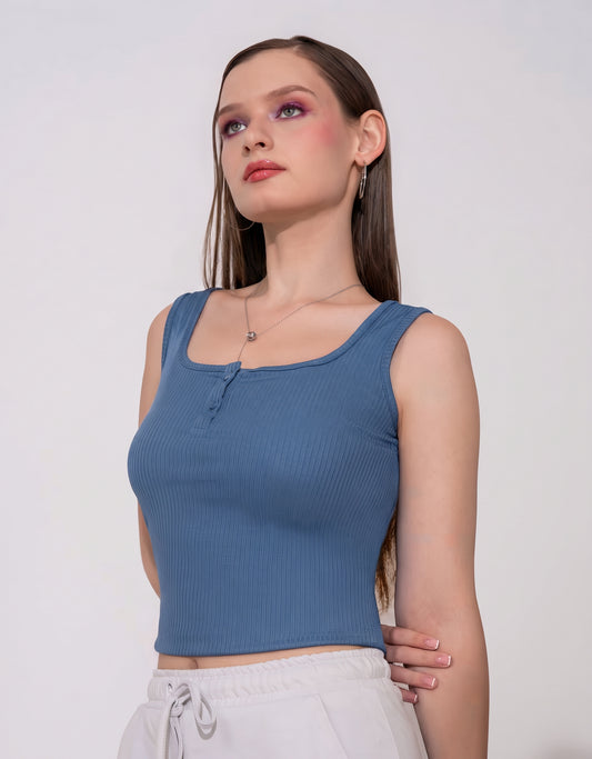 GIVO RIBBED CROP TOP