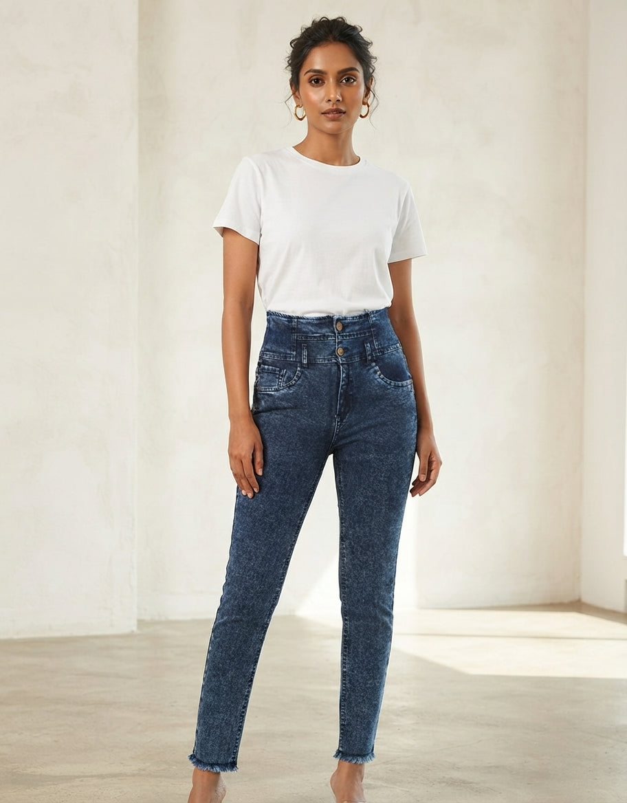 slim fit denim jeans