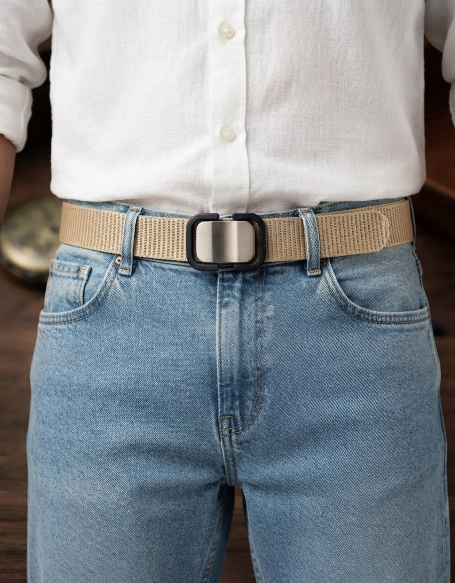Men's Single Pin Buckle Nylon Belt