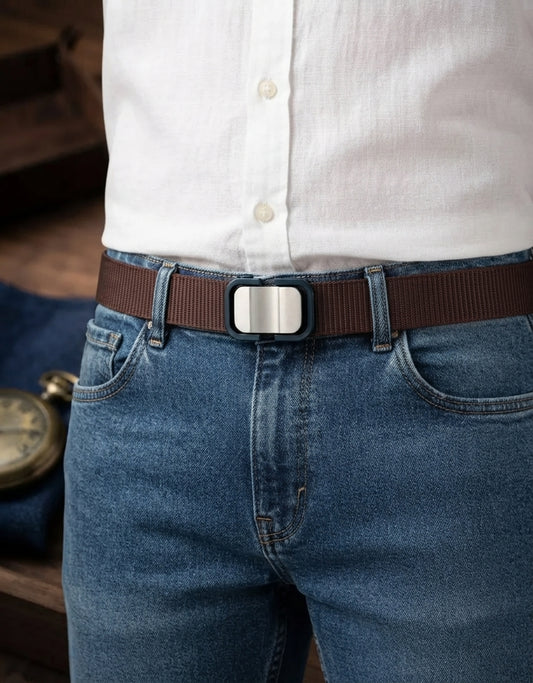 Men's Single Pin Buckle Nylon Belt