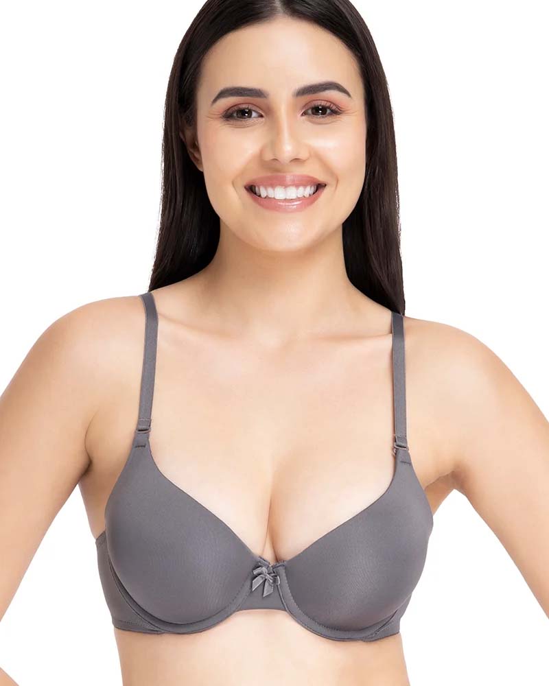 Amante Everyday Smooth Wired Bra - Steel Grey KB001
