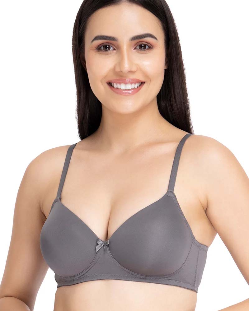 Amante Everyday Smooth Non-Wired Bra - Steel Grey KB004