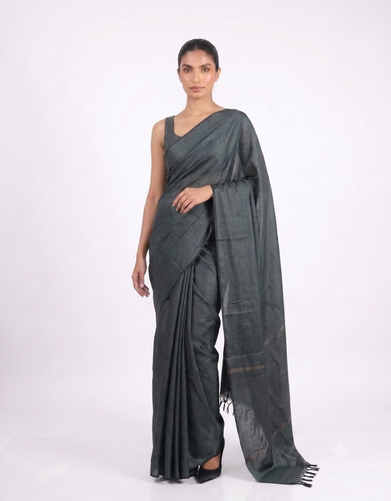 ETHNIC FUSION HANDLOOM SAREE