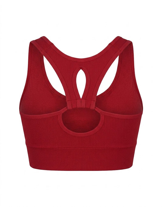 Women's padded cotton sports bra