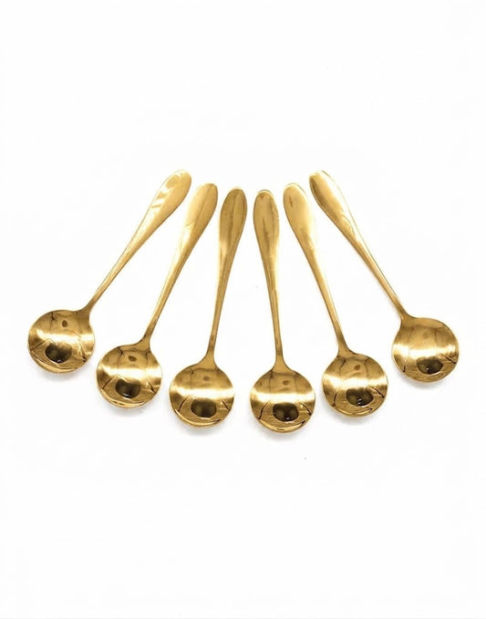 Gold Soup Spoon - Stainless Steel - 6pcs