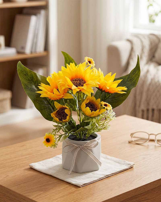 Artificial Sunflowers in Pot