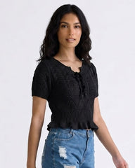 SHORT SLEEVE CROP TOP